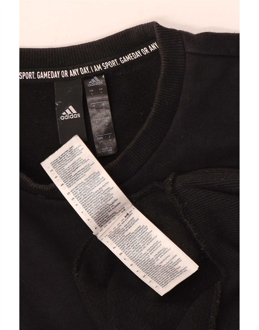 Hanorac pentru bărbați Adidas Jumper mic, negru, bumbac