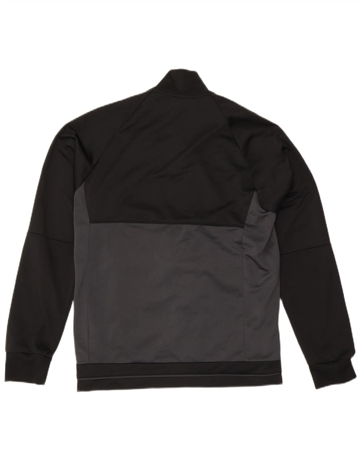 Jachetă de trening pentru bărbați Adidas, negru mediu, poliester bloc de culoare