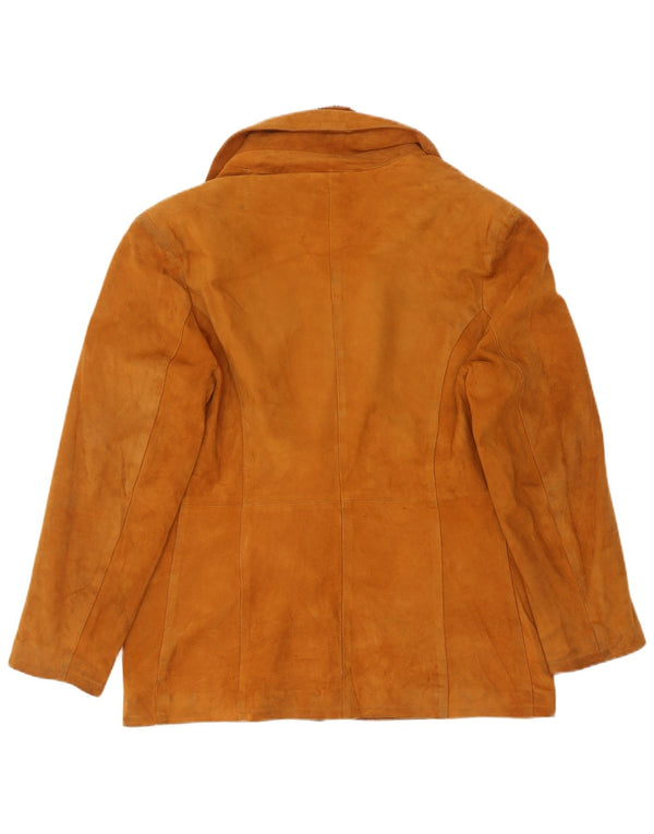 Alta Moda Jachetă pentru femei din piele intoarsa cu 4 nasturi IT 48 XL din piele bej