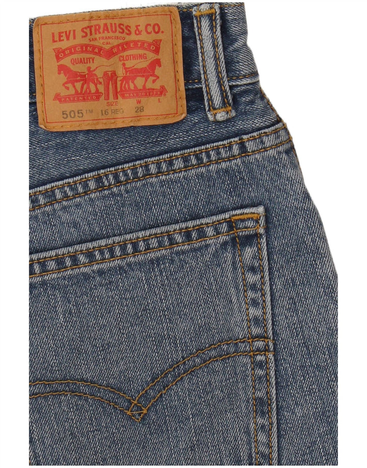 Pantaloni scurți Levi's 505 Denim 15-16 ani W28 Bumbac albastru
