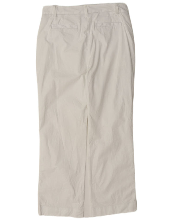 Pantaloni chino drepti pentru femei Marks & Spencer UK 12 Medium W30 L28 Alb