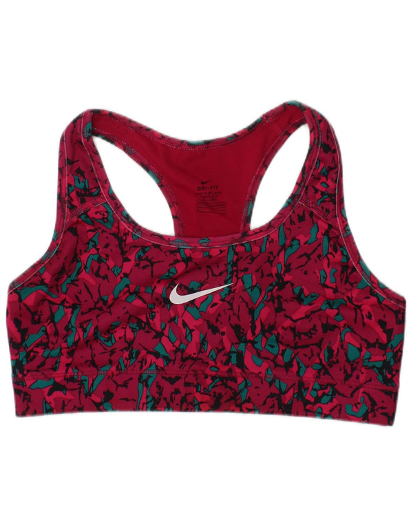 Sutien sport Nike Dri Fit Graphic pentru femei Top mic, roz, floral, sport