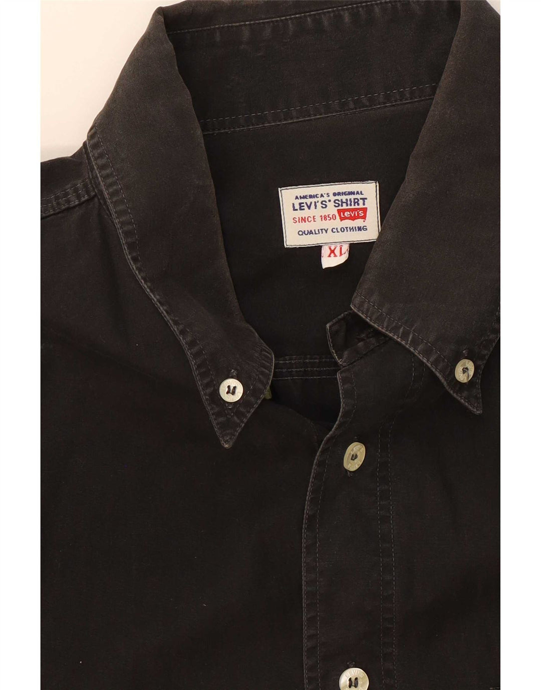 Cămașă pentru bărbați Levi's XL, bumbac negru
