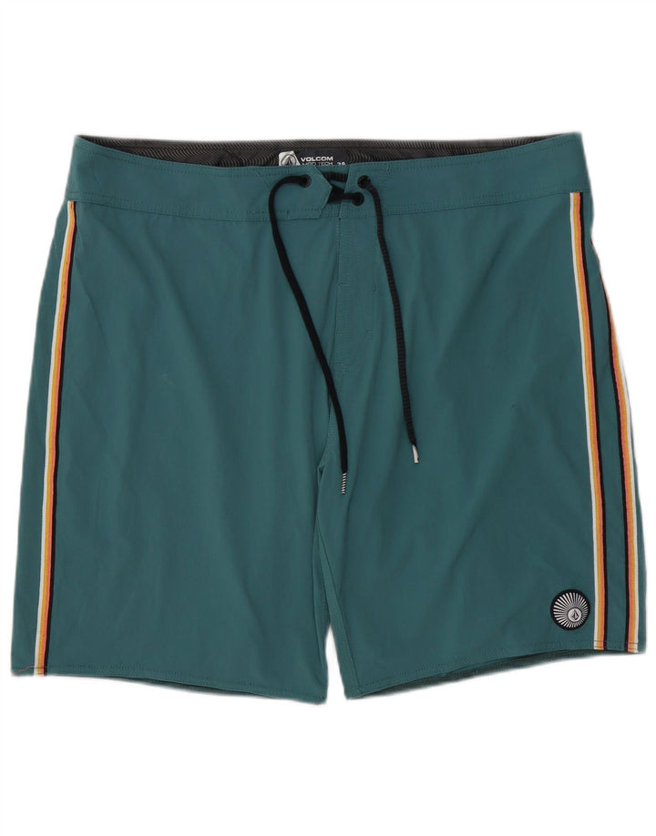 Pantaloni scurți de înot pentru bărbați Volcom XL cu dungi verzi