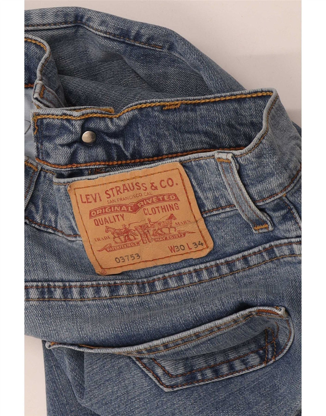 Blugi drepti pentru bărbați Levi's W30 L34 albastru