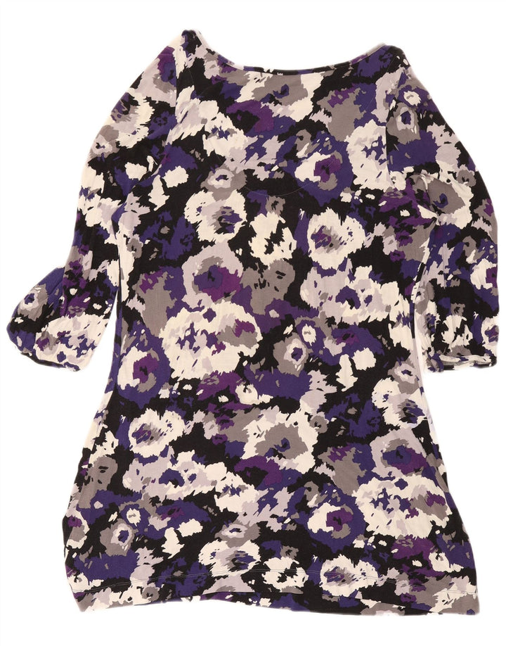 Rochie de bază cu mâneci 3/4 pentru femei Marks & Spencer UK 16 Camuflaj mare violet