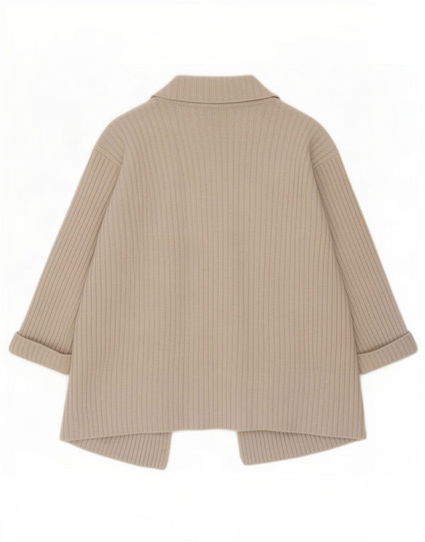 Pulover cardigan pentru femei Marks & Spencer UK 10 mic bej lână