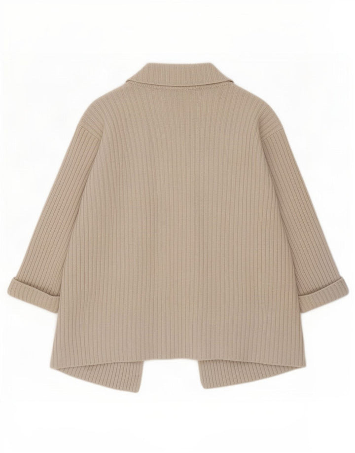 Pulover cardigan pentru femei Marks & Spencer UK 10 mic bej lână
