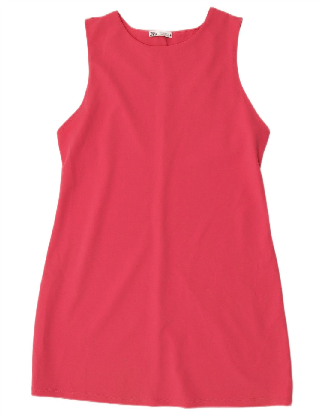 Rochie teacă fără mâneci pentru femei Zara UK 12 Poliester roz mediu