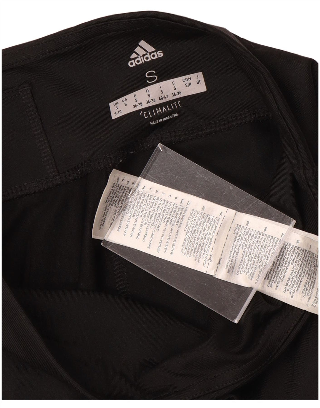 Leggings ADIDAS Climalite Graphic Capri pentru femei UK 8/10 Small Black