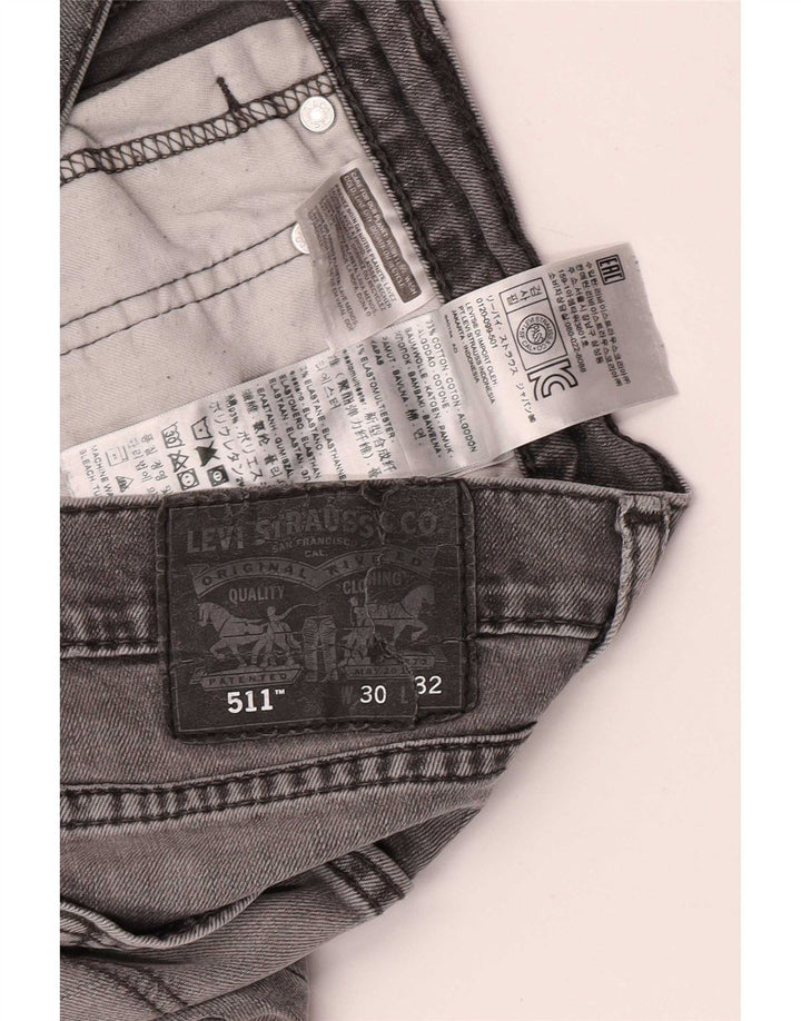 Blugi slim pentru bărbați Levi's W30 L30 bumbac gri