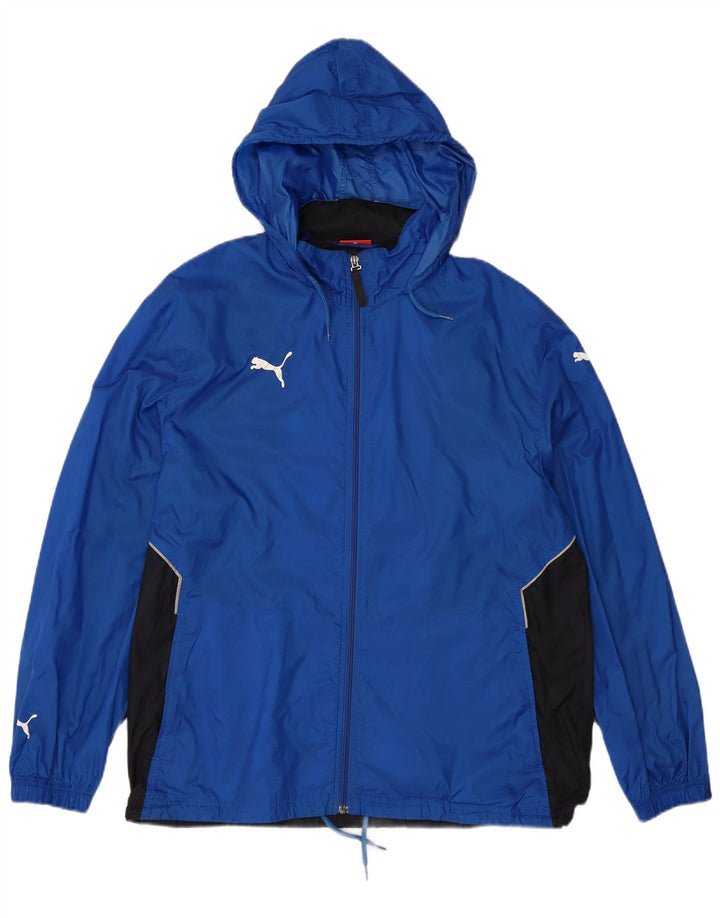 Jachetă de ploaie cu glugă PUMA pentru bărbați UK 38 Medium Blue Colorblock