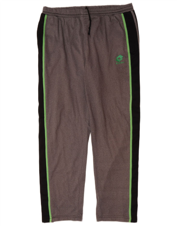 Pantaloni de trening Lotto pentru bărbați Marea Britanie 40/42, mare, gri, poliester color bloc