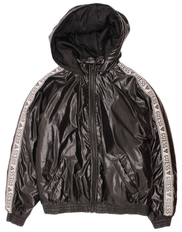 Jachetă cu glugă cu glugă Guess pentru fetițe, 9-12 luni, polietilenă gri