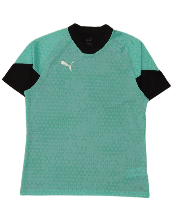 Tricou pentru bărbați Puma Top Large Turcoaz Geometric Poliester