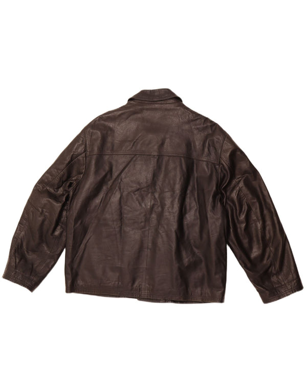 Jachetă de piele pentru bărbați VINTAGE UK 40, mare, neagră