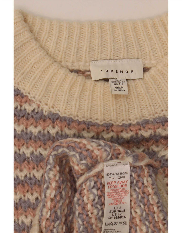 Pulover cu gât țestoasă Topshop pentru femei UK 10 mic multicolor