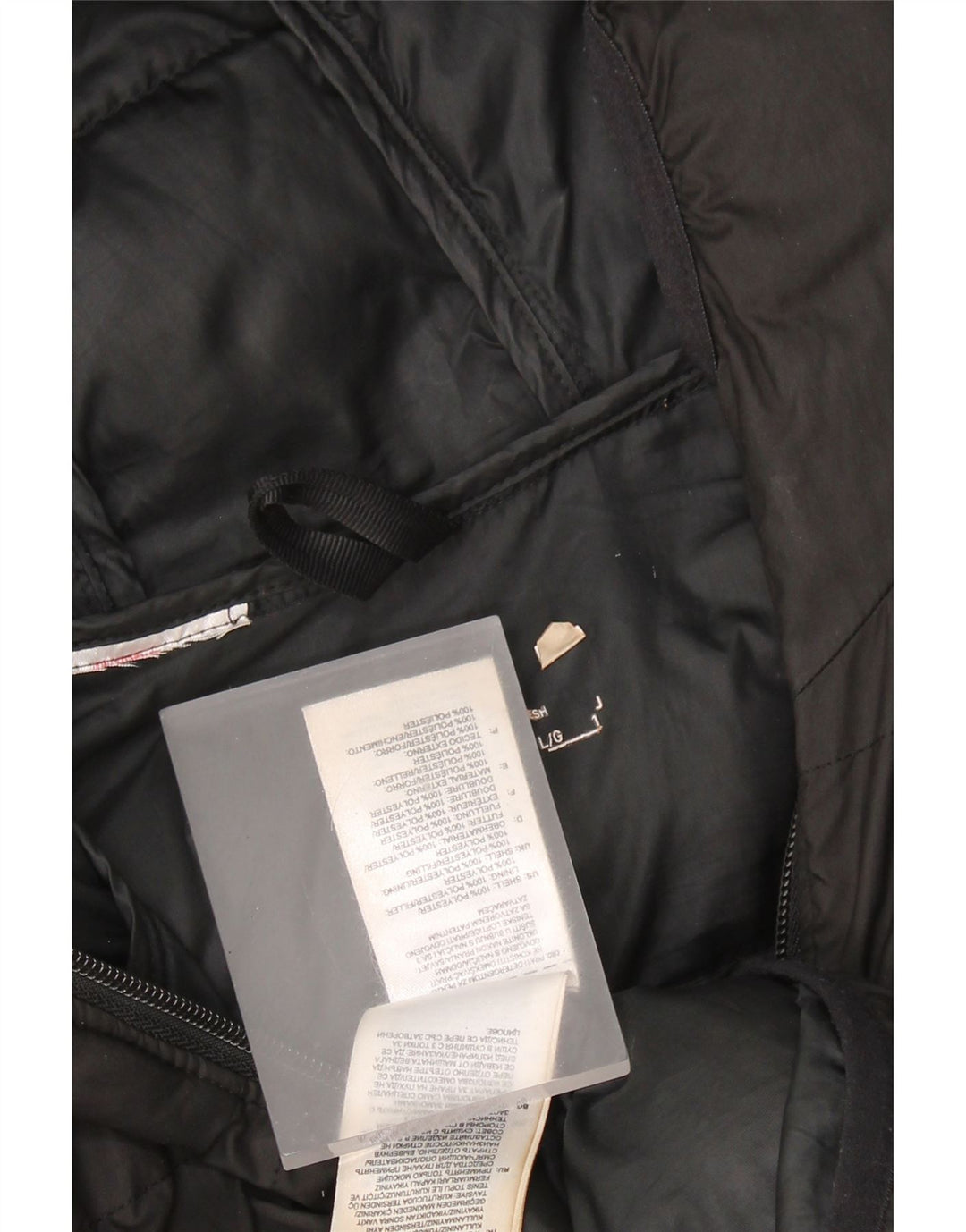 Jachetă căptușită cu glugă ADIDAS pentru femei UK 16, mare, negru, poliester color bloc