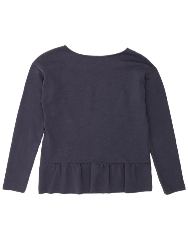 Top pentru femei Benetton cu mânecă lungă UK 10 Small Bleumarin