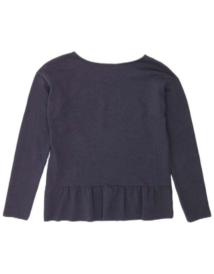 Top pentru femei Benetton cu mânecă lungă UK 10 Small Bleumarin