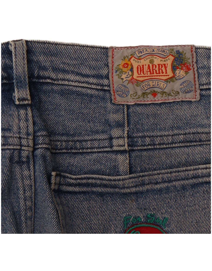 Fusta mini denim pentru femei Quarry W31 bumbac albastru mediu