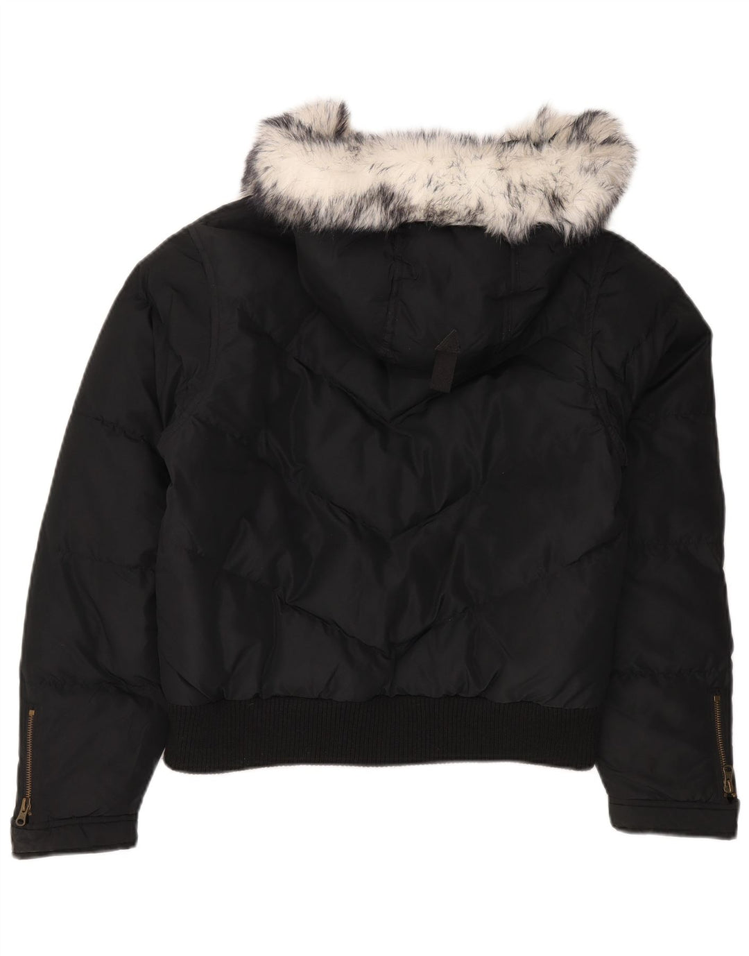 Jachetă căptușită cu glugă pentru femei BRUGI UK 14 Poliester negru mare