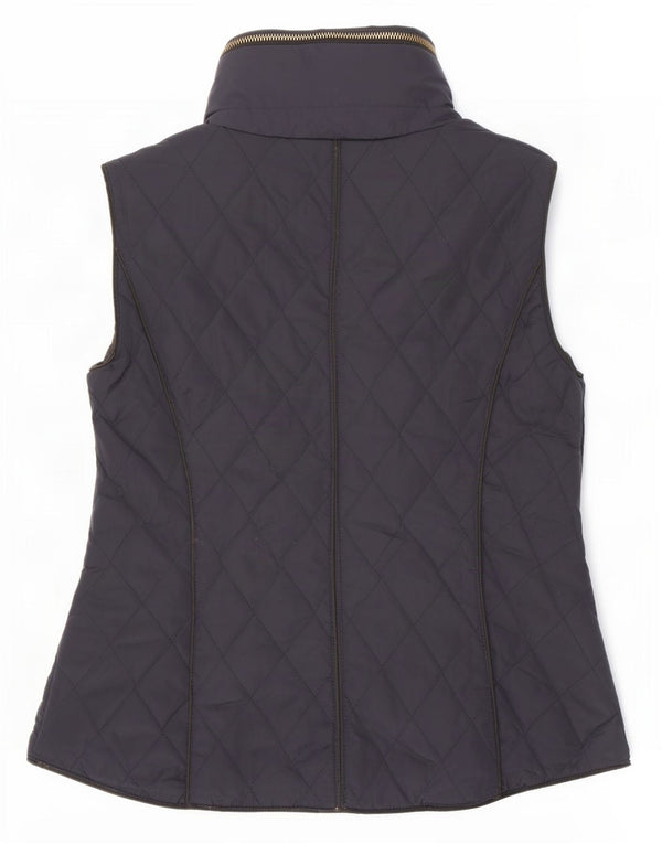 Gilet matlasat cu glugă pentru femei Zara UK 12 Medium Bleumarin