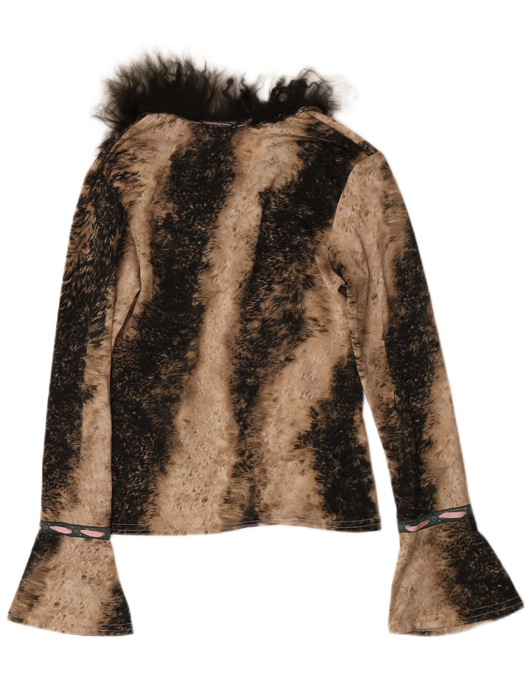 Avant Femei Top cu mânecă lungă UK 6 XS Maro Animal Print Poliester