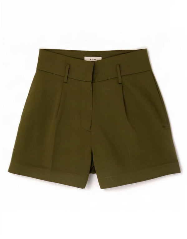 Pantaloni scurti chino cu talie înaltă Reiss pentru femei UK 8 Small W28 Kaki Poliester