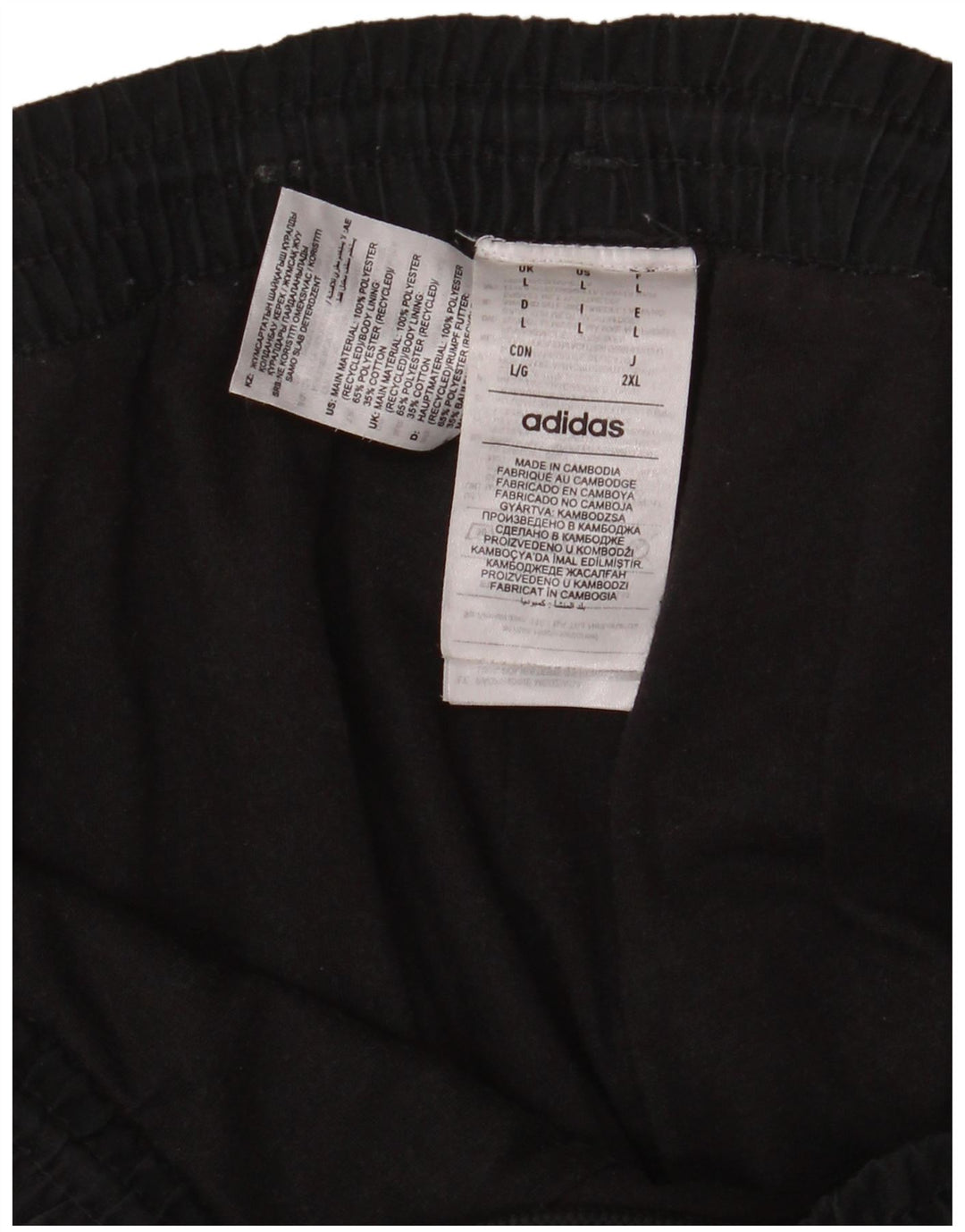 Pantaloni de trening pentru bărbați Adidas Pantaloni de jogging, mari, negru, poliester