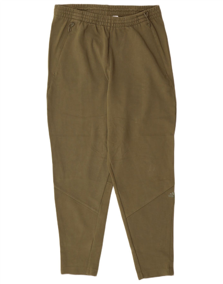 Pantaloni de trening ADIDAS pentru bărbați, raion mare kaki