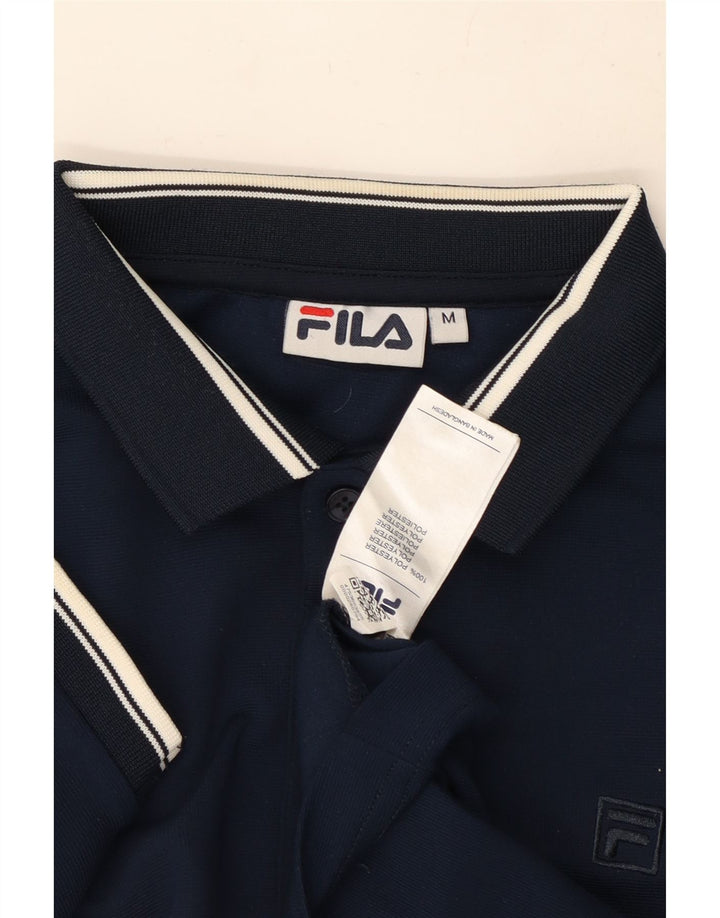 Tricou polo Fila pentru bărbați, poliester mediu bleumarin