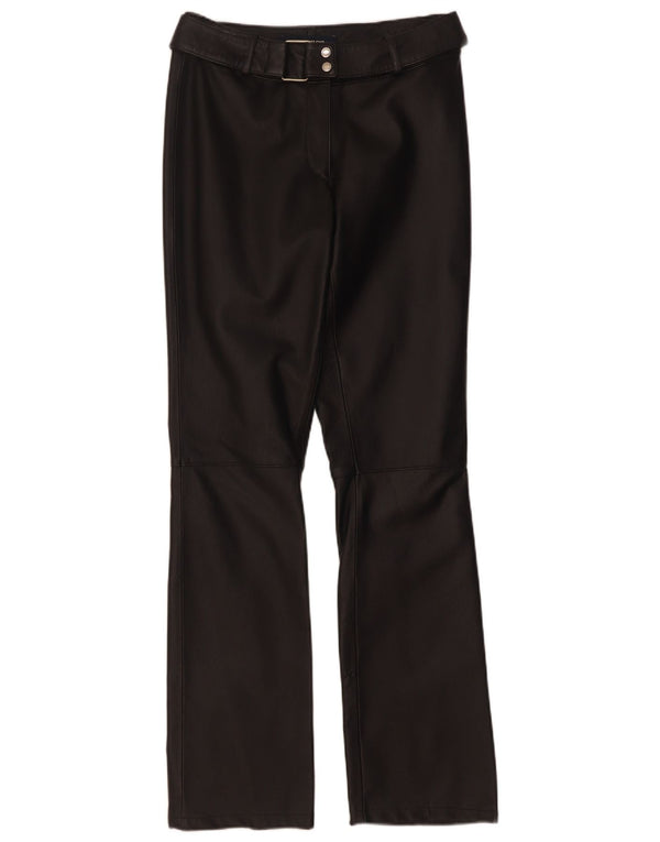 Pantaloni din piele bootcut pentru femei Tom Tailor EU 34 XS W28 L32 Piele neagră