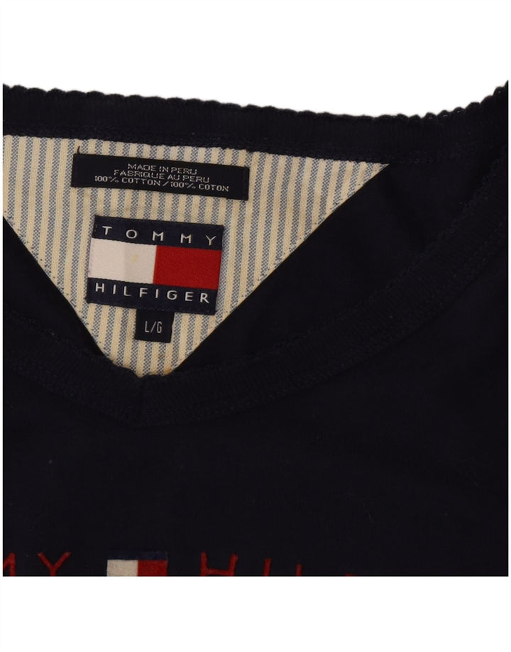 Top cu tunică cu mânecă lungă pentru femei Tommy Hilfiger UK 16 mare bleumarin