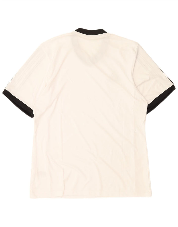 Tricou Adidas Climalite pentru bărbați Top mare din poliester alb