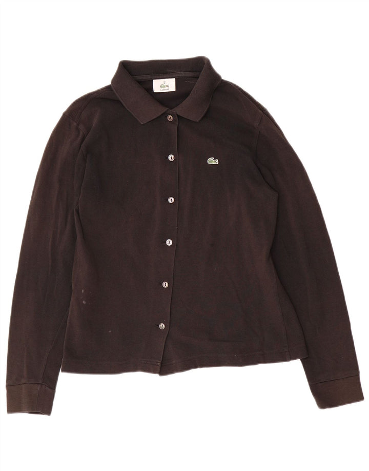 Bluză Lacoste Cămașă Femei Mărimea 38 Bumbac Negru Mediu