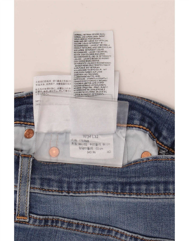 Blugi slim pentru bărbați Levi's W34 L32 Bumbac albastru