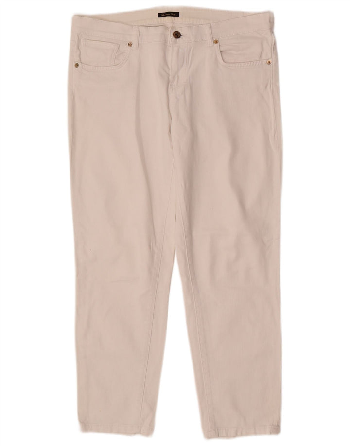 Blugi subțiri Massimo Dutti pentru femei EU 40 Medium W30 L26 Alb