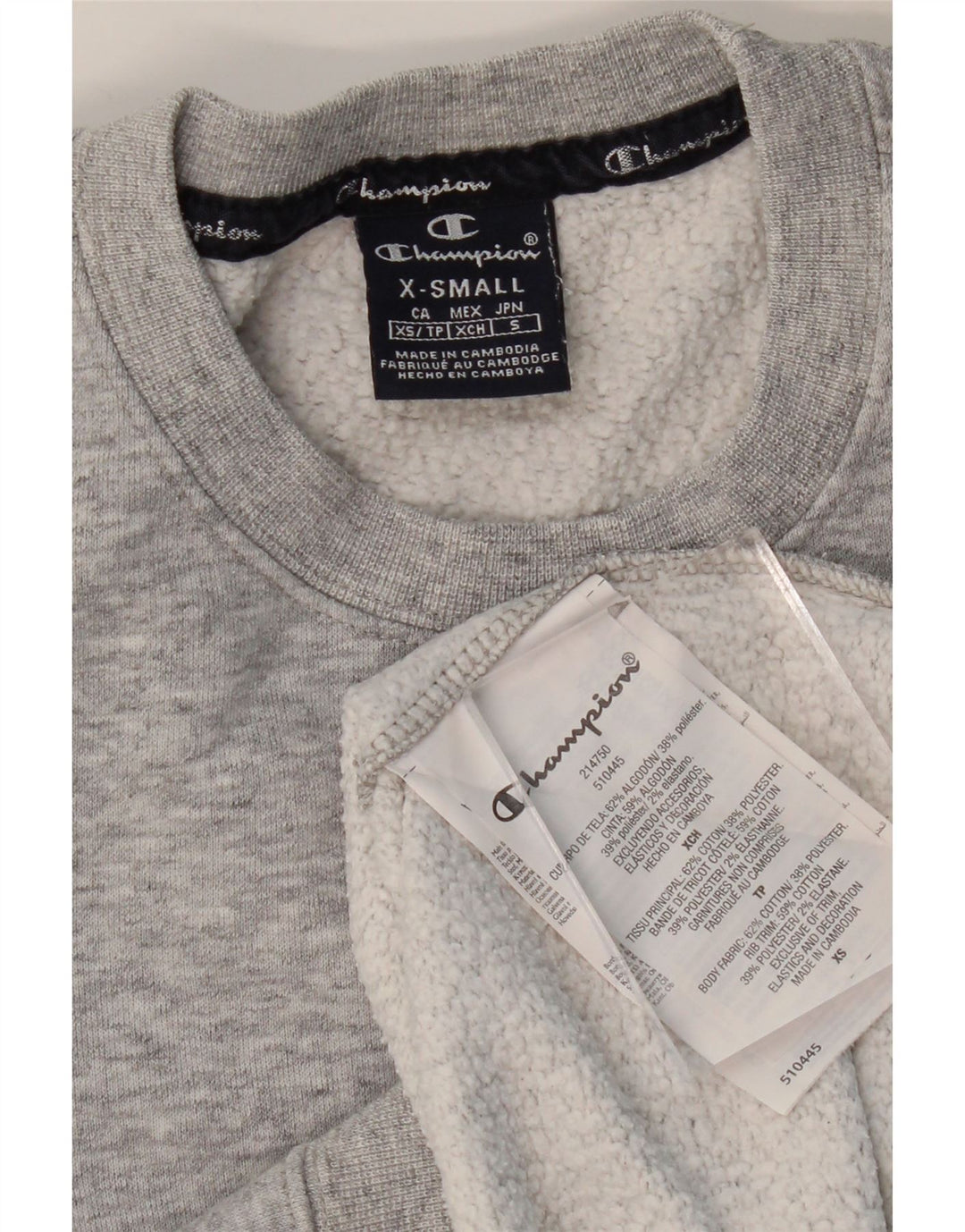 Chanorac pentru bărbați CHAMPION Pulover XS bumbac cu pete gri