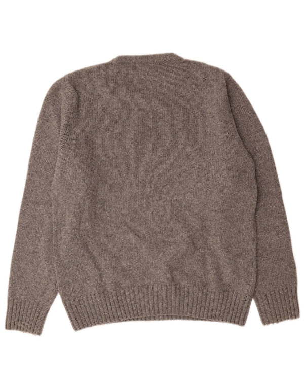 Pulover grafic pentru bărbați Woolrich, lână cu pete, gri mediu