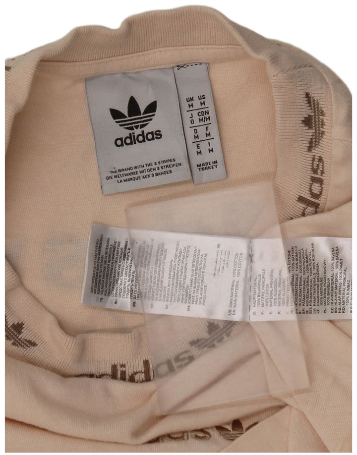 Tricou grafic pentru bărbați Adidas Top Mediu Bej Bumbac
