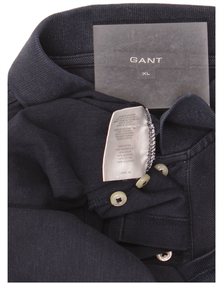 Tricou polo pentru bărbați Gant XL, bumbac bleumarin