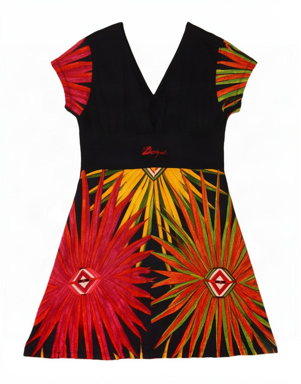 Rochie A-Line Desigual pentru femei UK 20 2XL, bumbac floral negru