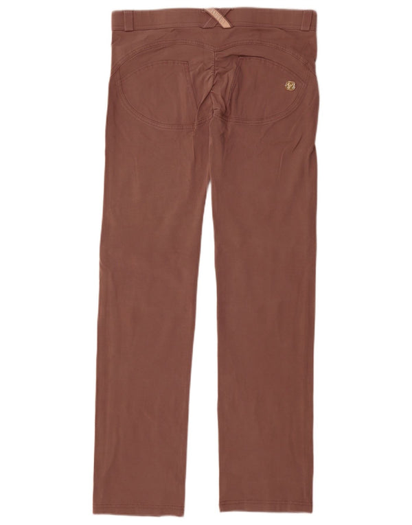 Pantaloni casual drepti pentru femei Freddy UK 12 Medium W30 L30 Maro Bumbac