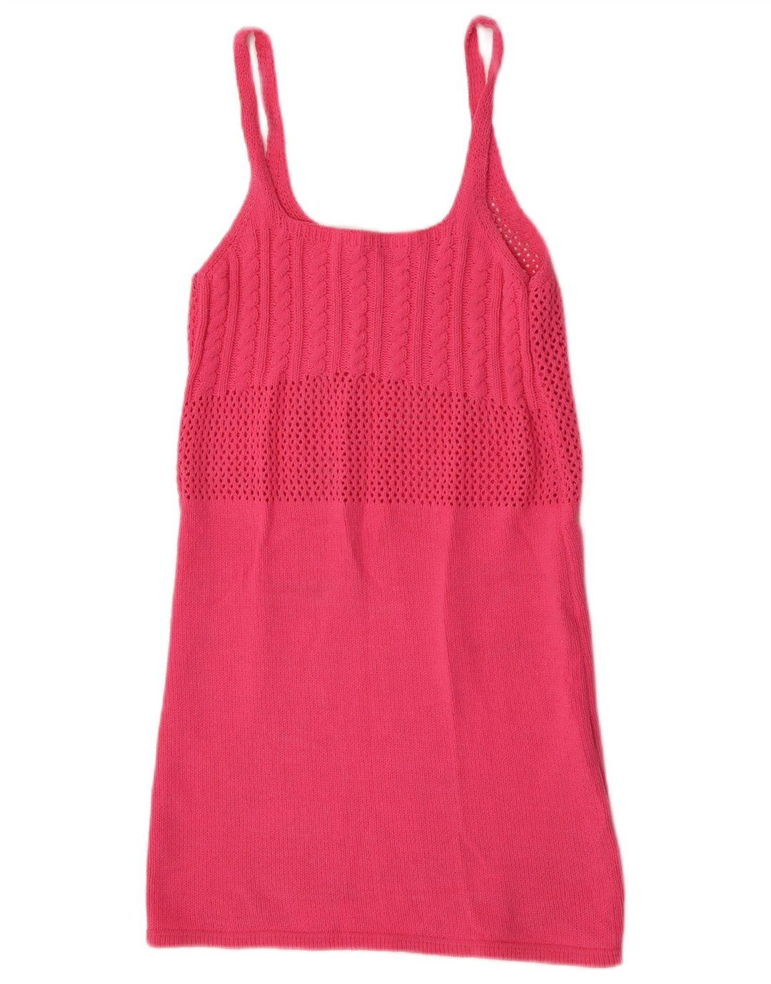 Rochie de soare din tricot pentru femei Zara UK 12, poliester roz mediu