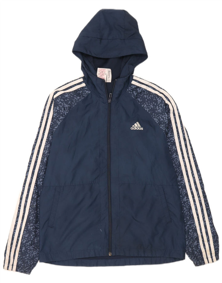 Jachetă de top pentru trening Adidas pentru băieți 13-14 ani, albastru bleumarin, poliester