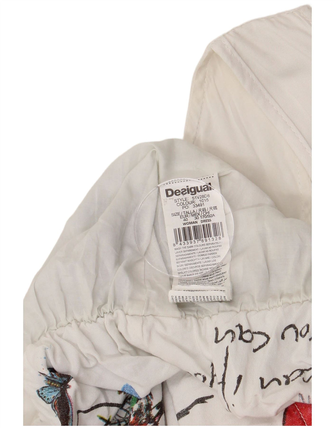 DESIGUAL Rochie Bubble fără mâneci cu grafică pentru femei EU 40 Medium White Floral