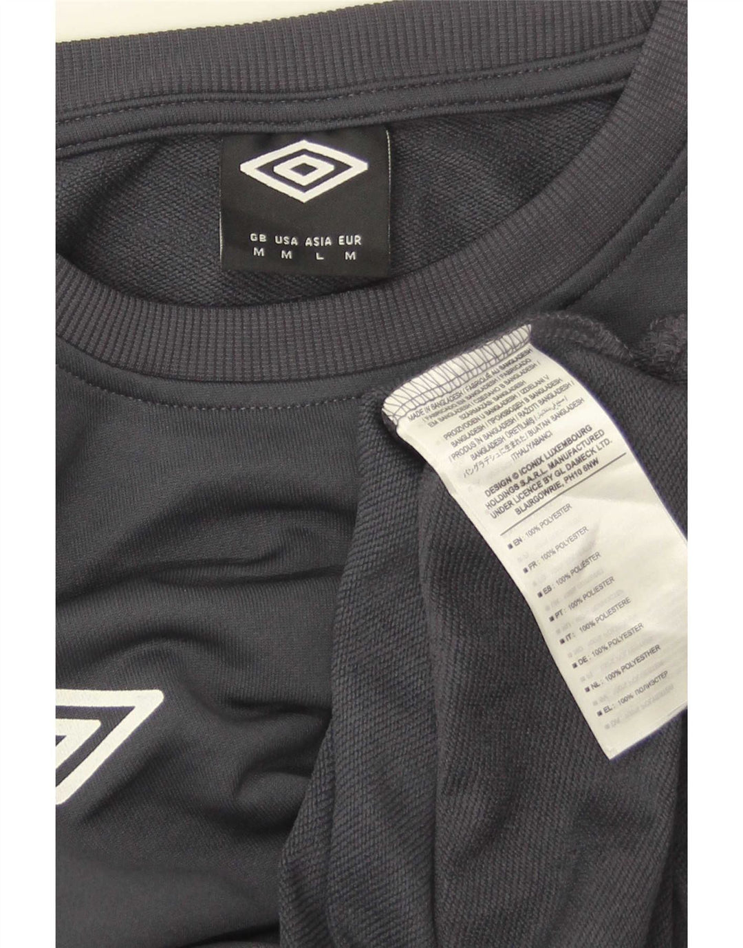Pulover Umbro pentru bărbați, poliester color bloc, gri mediu