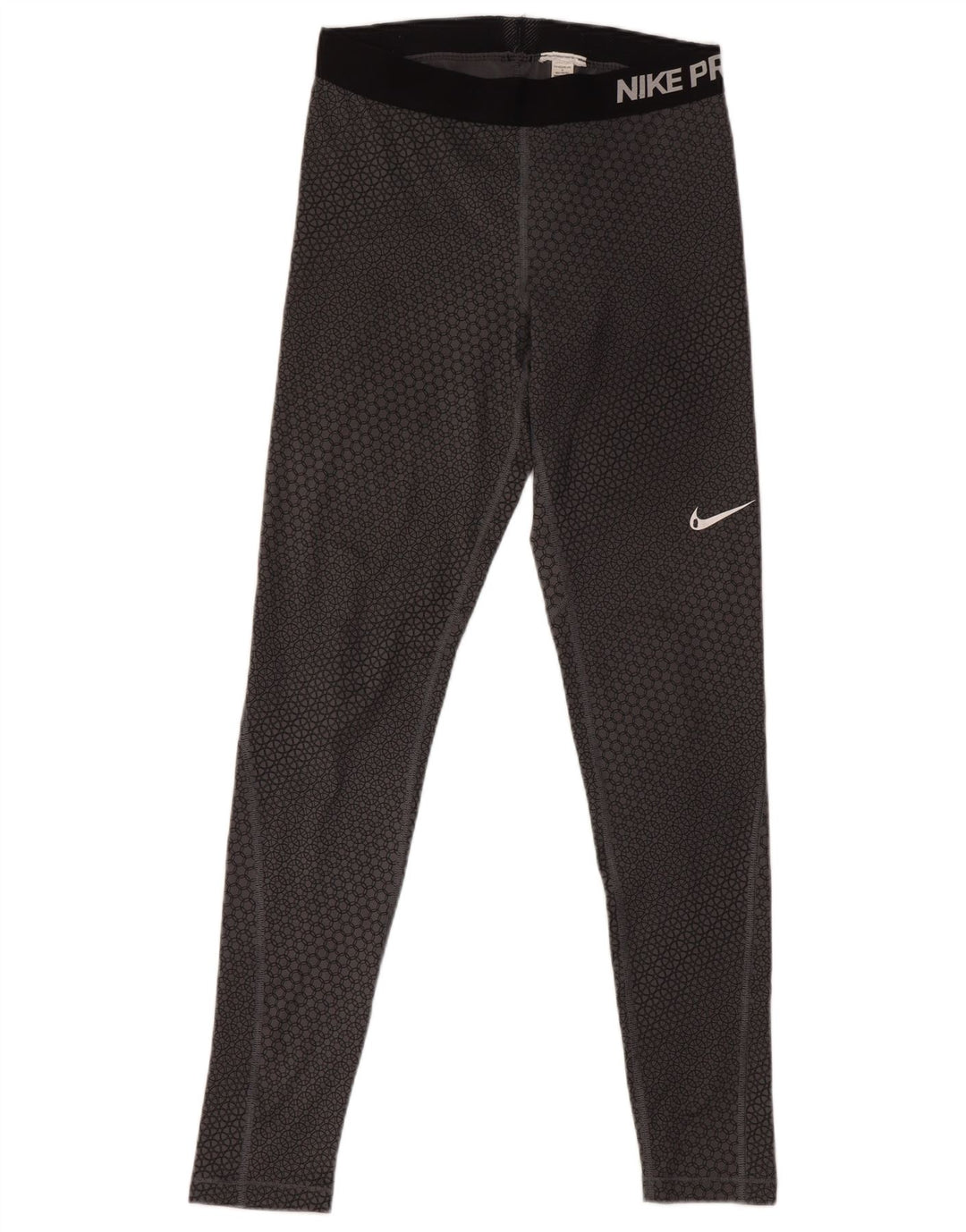 Leggings grafici pentru femei NIKE UK 12 Medium Gri Geometric