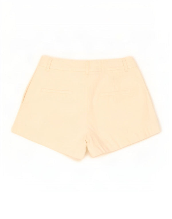Pantaloni scurți chino pentru femei cu talie înaltă Zara EU 34 2XS W24 Bumbac alb